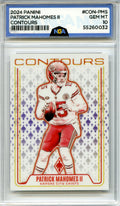 2024 Panini Phoenix #CON-PMS Patrick Mahomes II Contours White Shimmer NGA 10