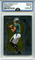 2020 Panini Select #SCR-22 Jalen Hurts Select Certified Rookies NGA 10