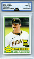 2025 Topps Heritage #60 Paul Skenes Chrome Refractor NGA 10