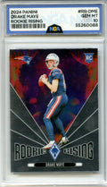 2024 Panini Phoenix #RR-DME Drake Maye Rookie Rising Black NGA 10 #/1