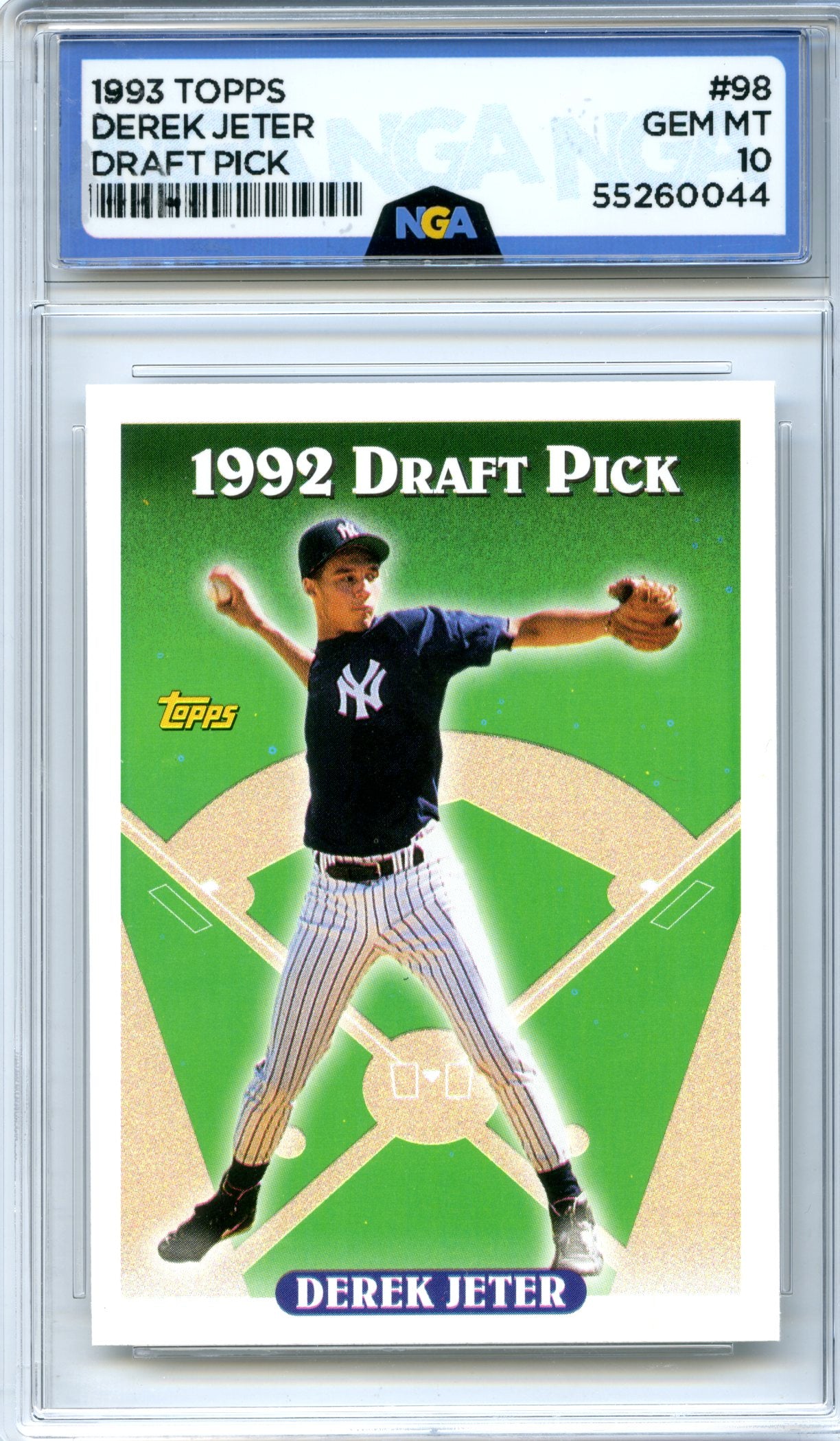 1993 Topps #98 Derek Jeter Gold NGA 10