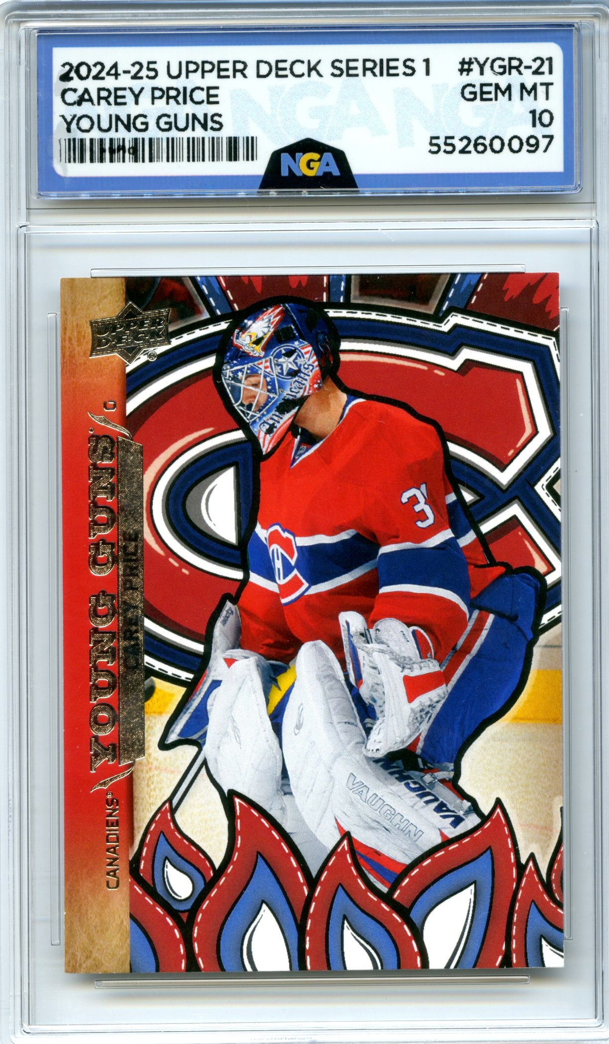 2024-25 Upper Deck #YGR-21 Carey Price Young Guns Renewed (Series One) NGA 10