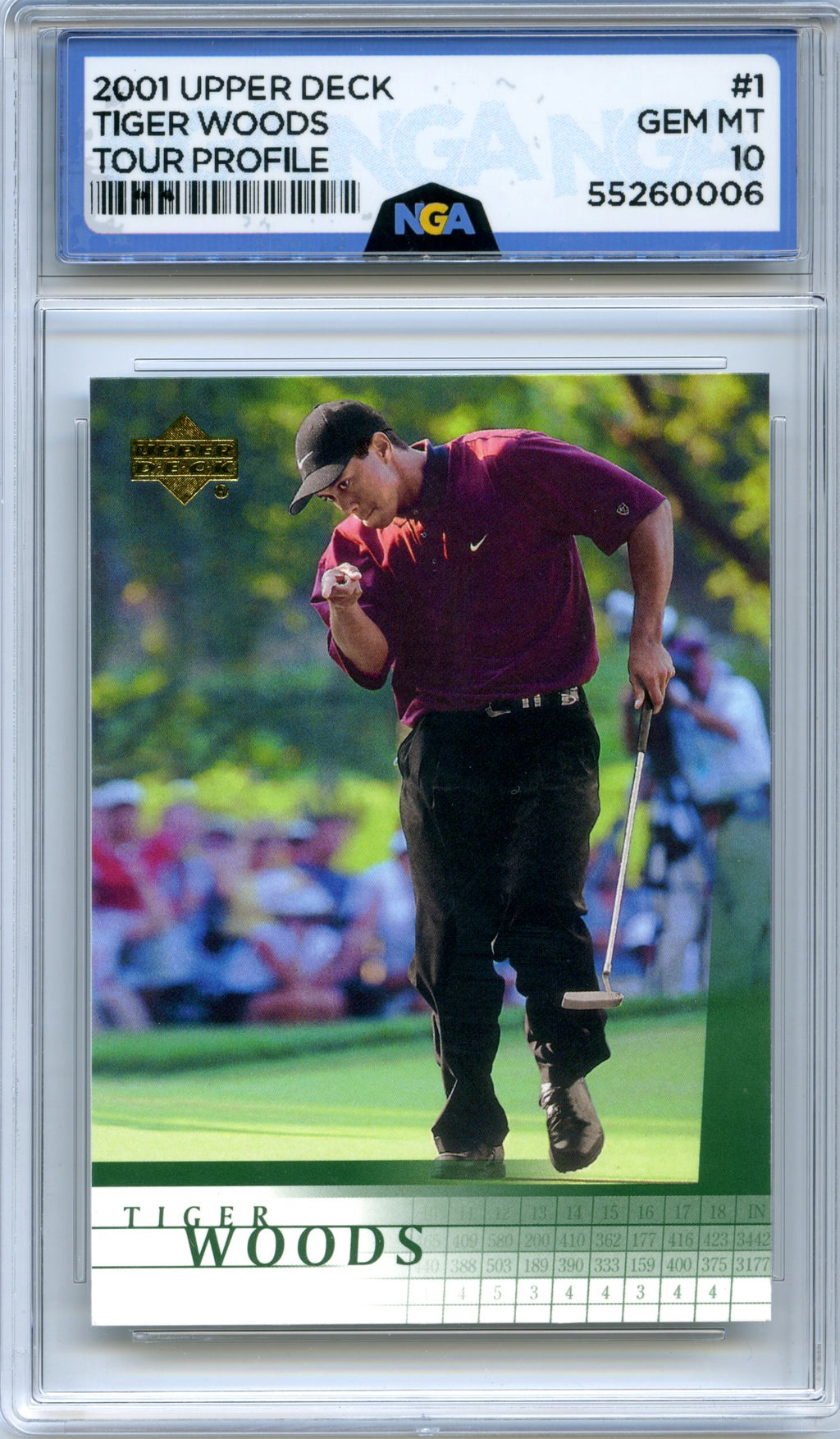 2001 Upper Deck #1 Tiger Woods NGA 10