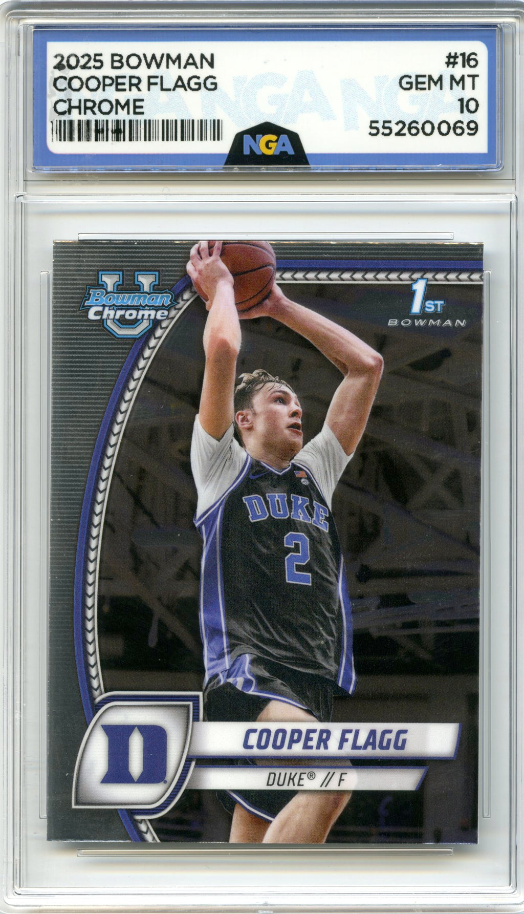 2024-25 Bowman University Chrome #16 Cooper Flagg NGA 10