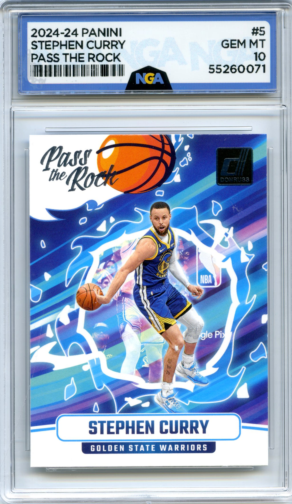 2024-25 Donruss #5 Stephen Curry Pass the Rock NGA 10