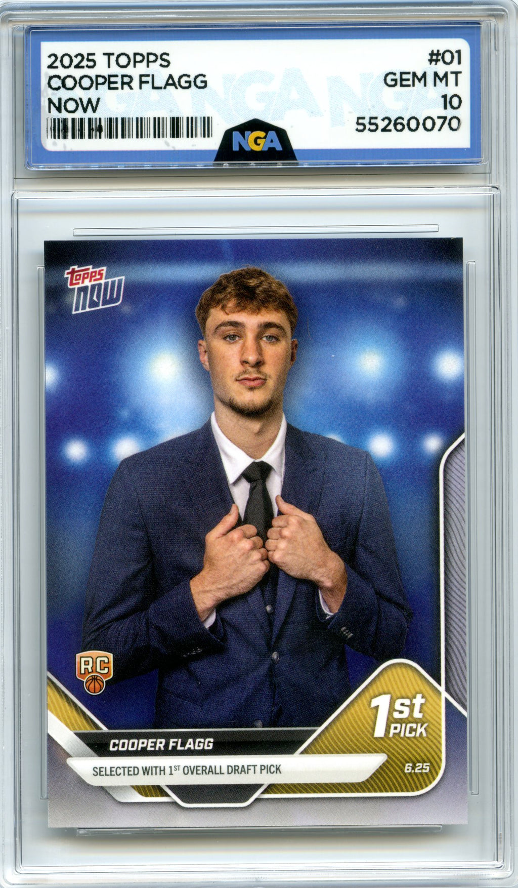 2025-26 Topps Now #D1 Cooper Flagg NGA 10