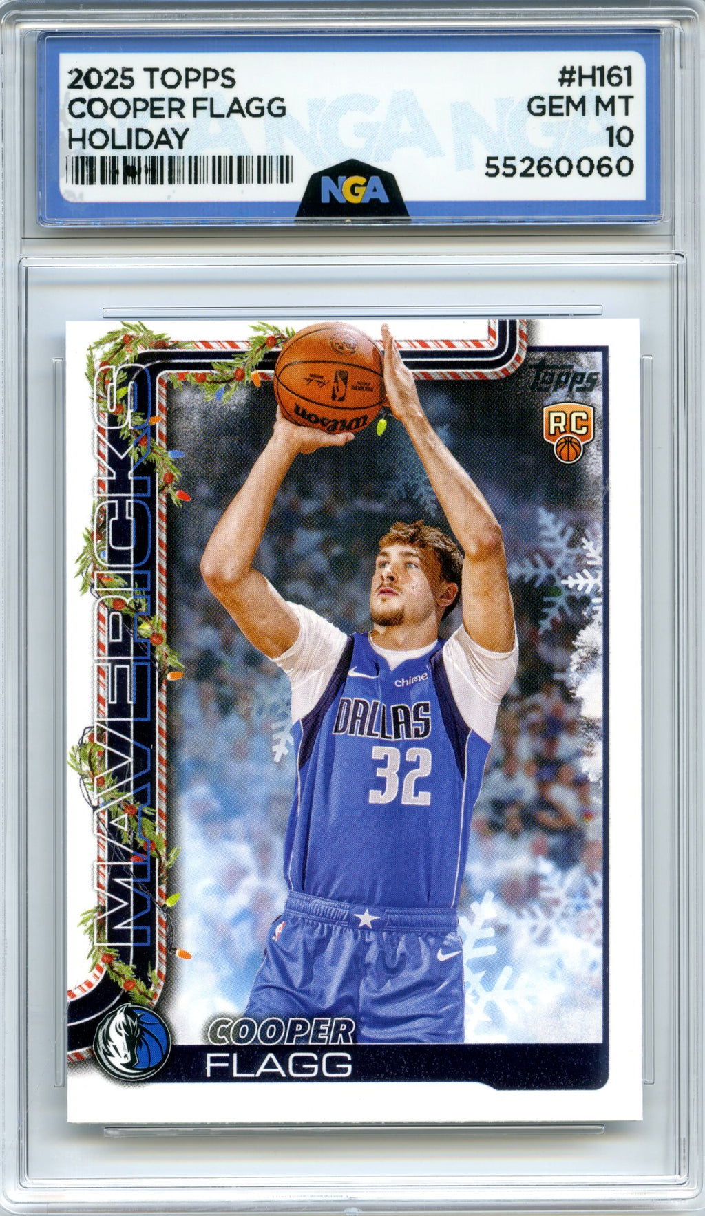 2025-26 Topps Holiday #H161 Cooper Flagg NGA 10