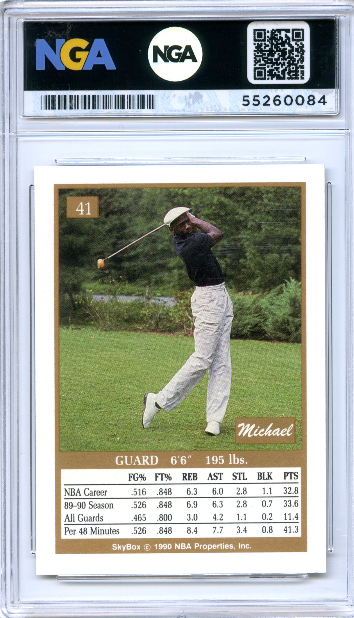 1990-91 SkyBox #41 Michael Jordan NGA 10