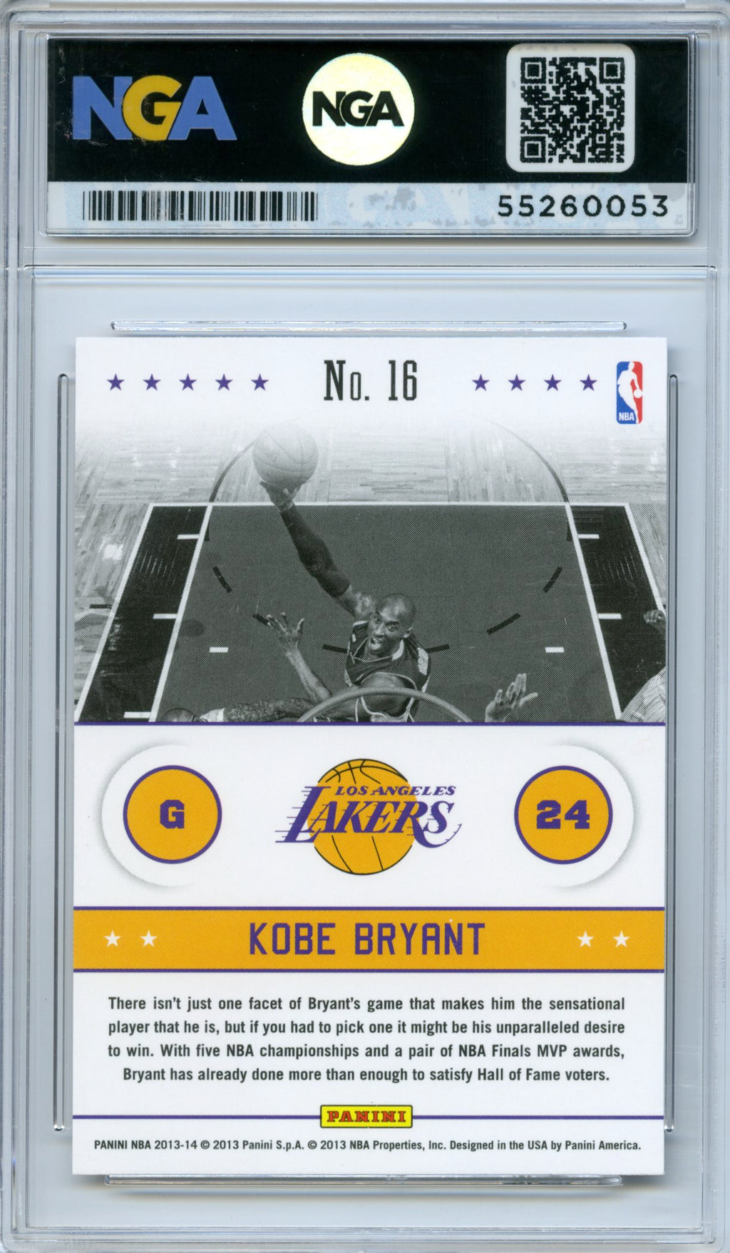 2013-14 Panini NBA (International) #16 Kobe Bryant Above the Rim NGA 10