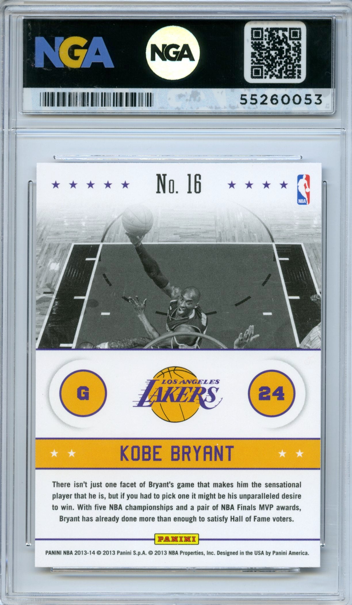 2013-14 Panini NBA (International) #16 Kobe Bryant Above the Rim NGA 10