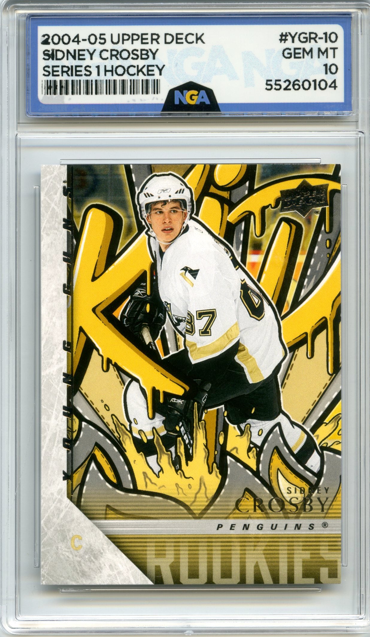 2024-25 Upper Deck #YGR-10 Sidney Crosby Young Guns Renewed (Series One) NGA 10