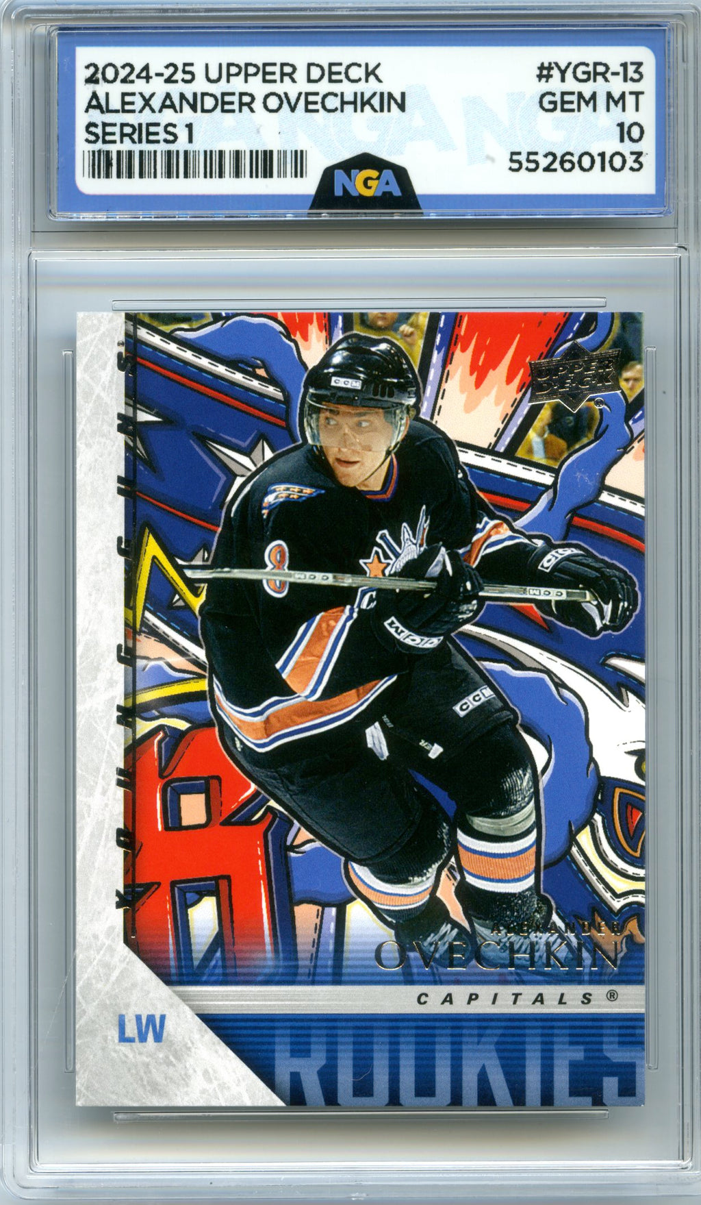 2024-25 Upper Deck #YGR-13 Alex Ovechkin Young Guns Renewed (Series One) NGA 10