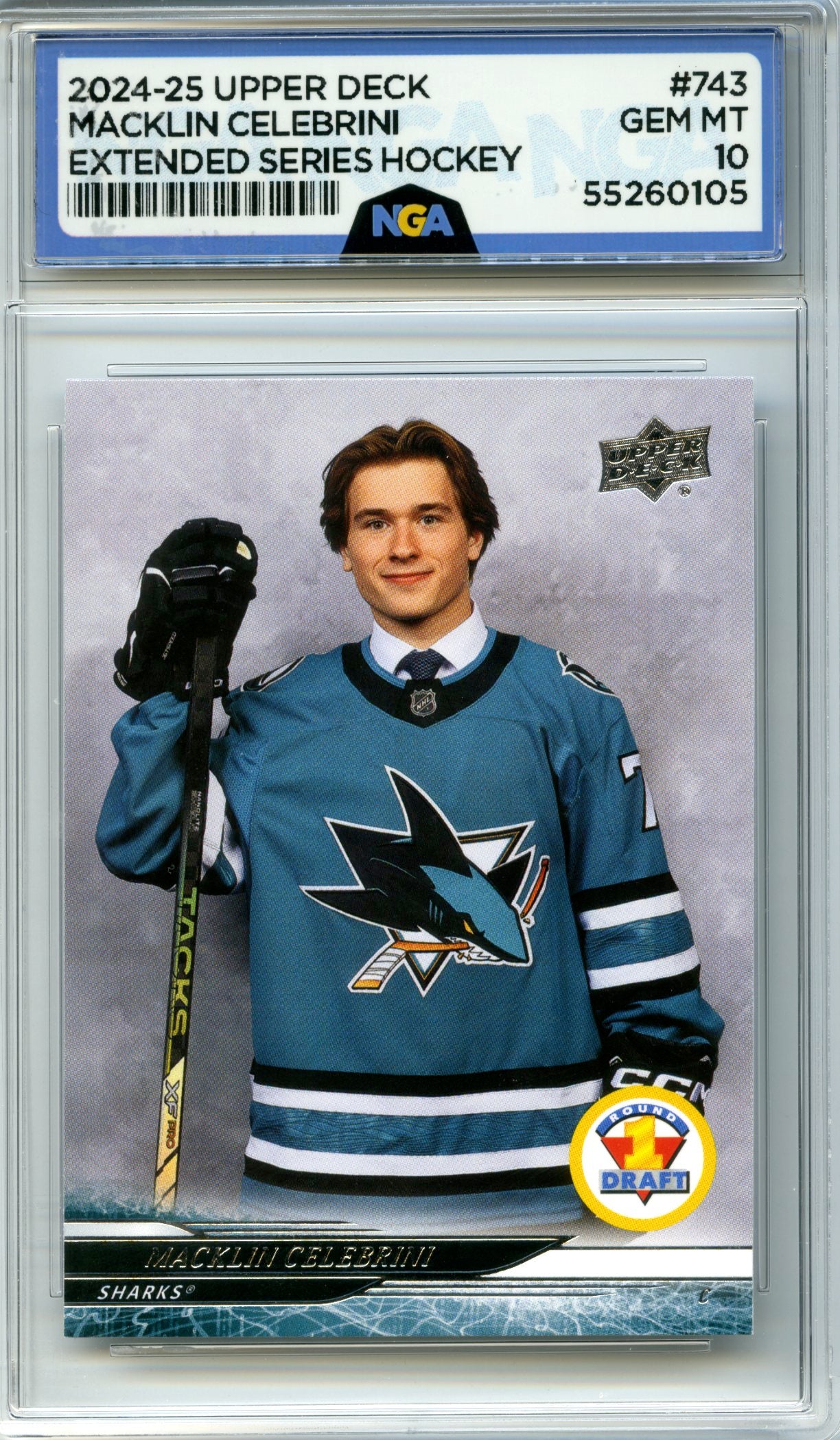 2024-25 Upper Deck #743 Macklin Celebrini NGA 10