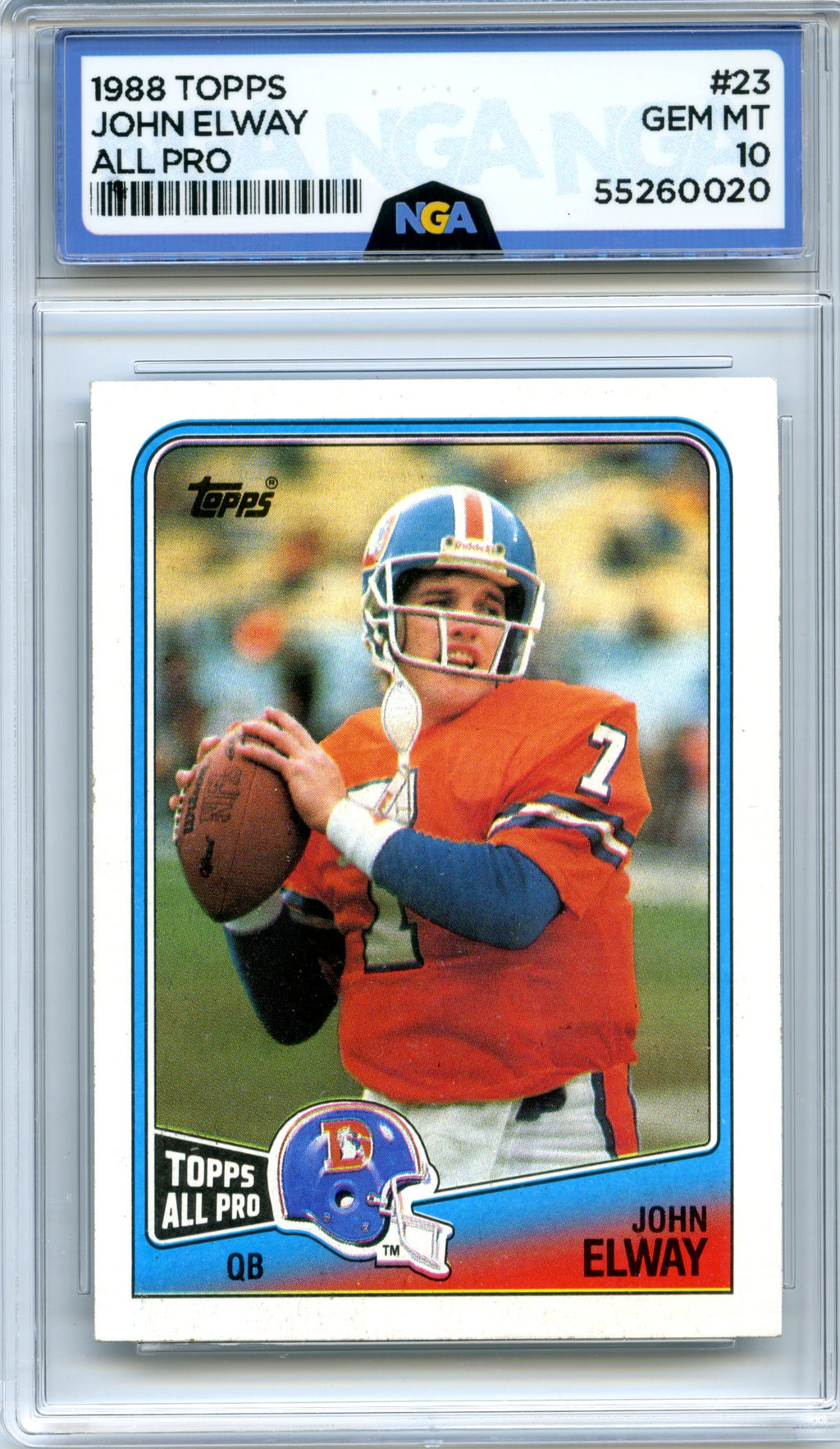 1988 Topps #23 John Elway NGA 10