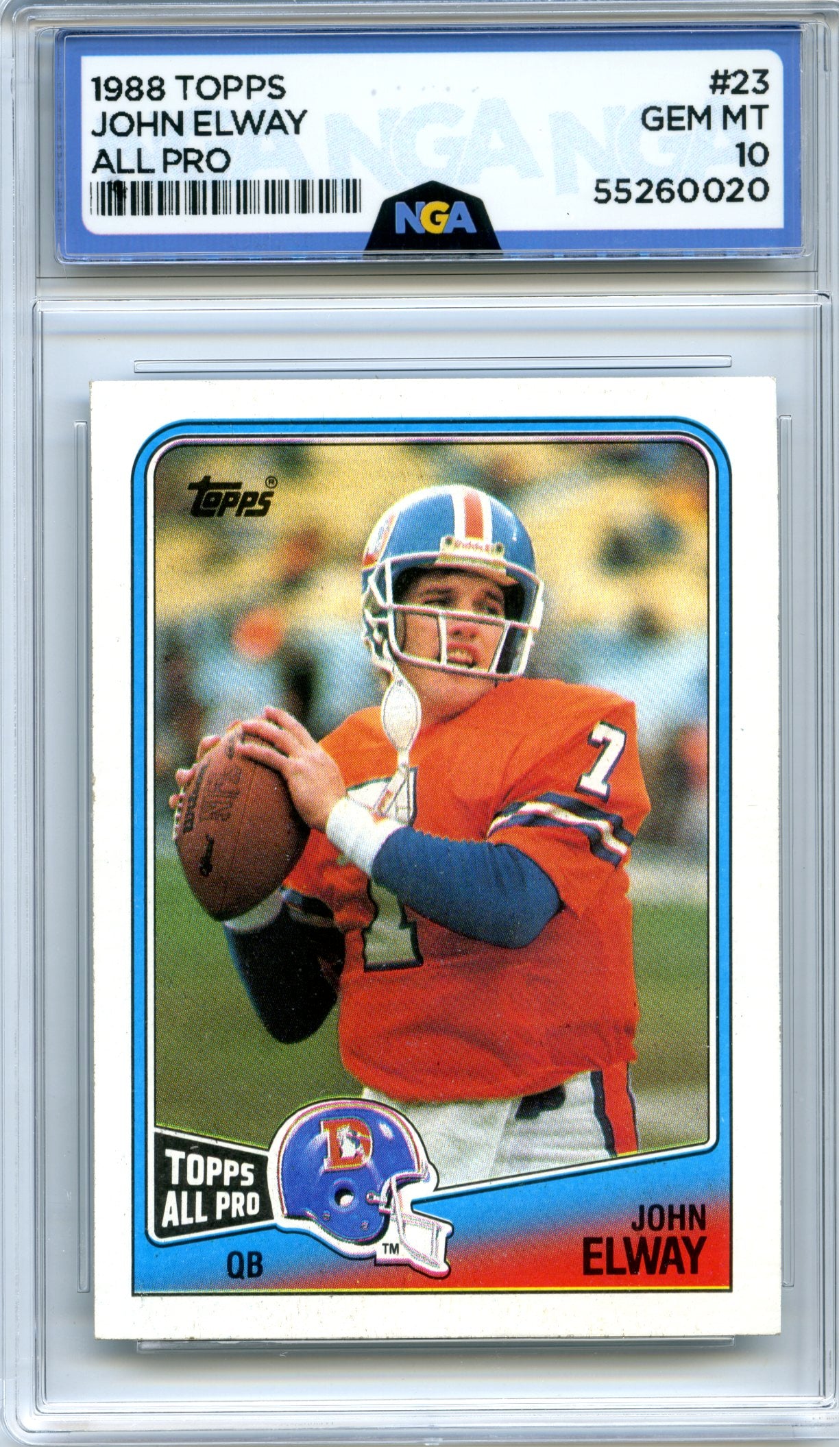 1988 Topps #23 John Elway NGA 10