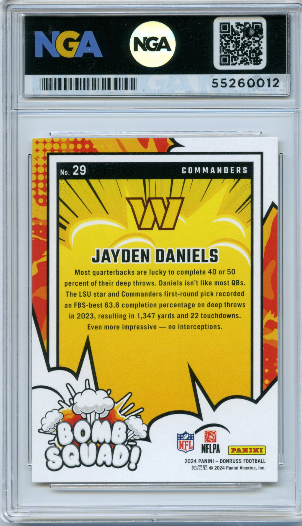 2024 Donruss Elite #15 Jayden Daniels Rookie Elitist NGA 10