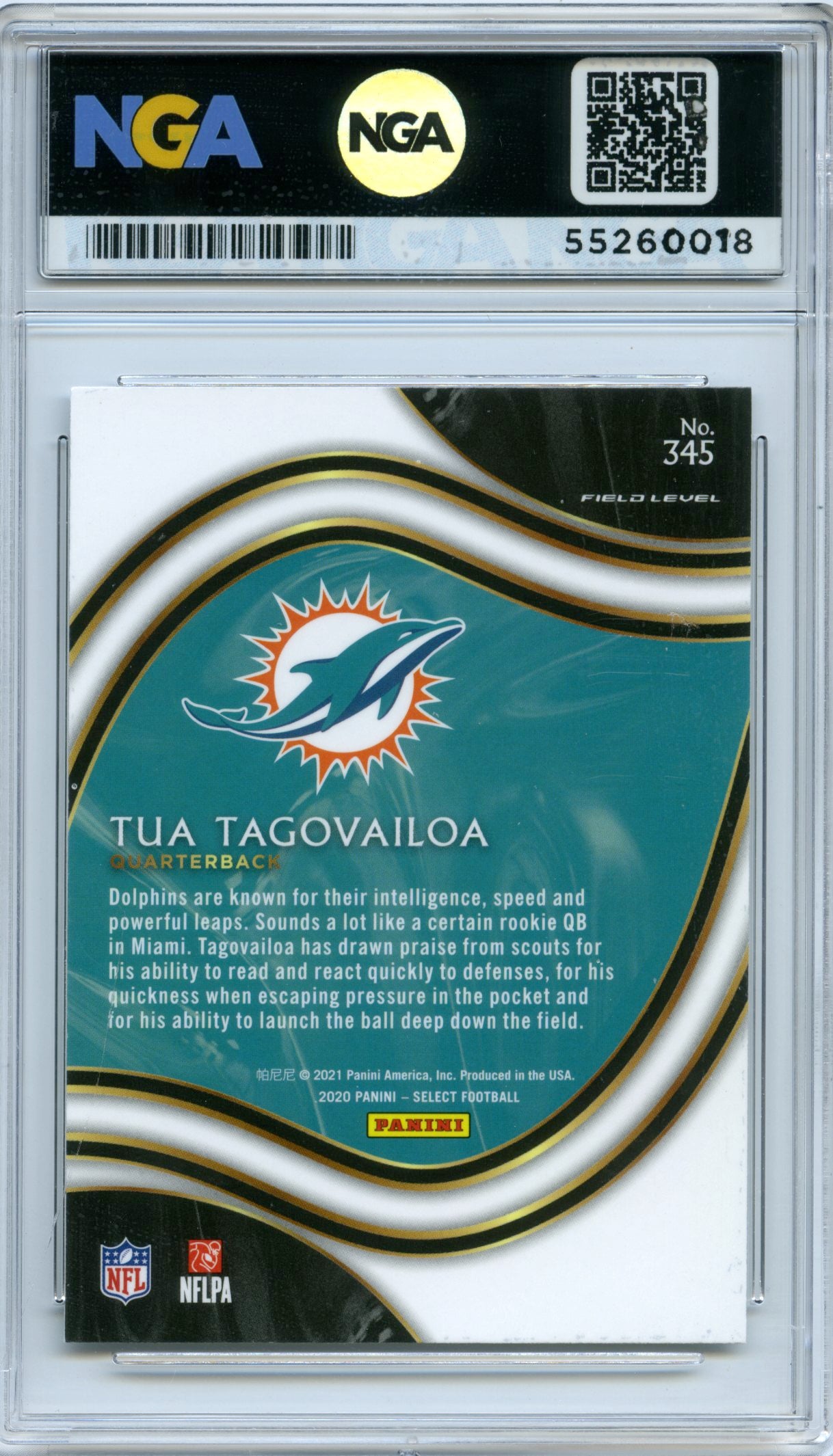 2020 Panini Select #345 Tua Tagovailoa NGA 10