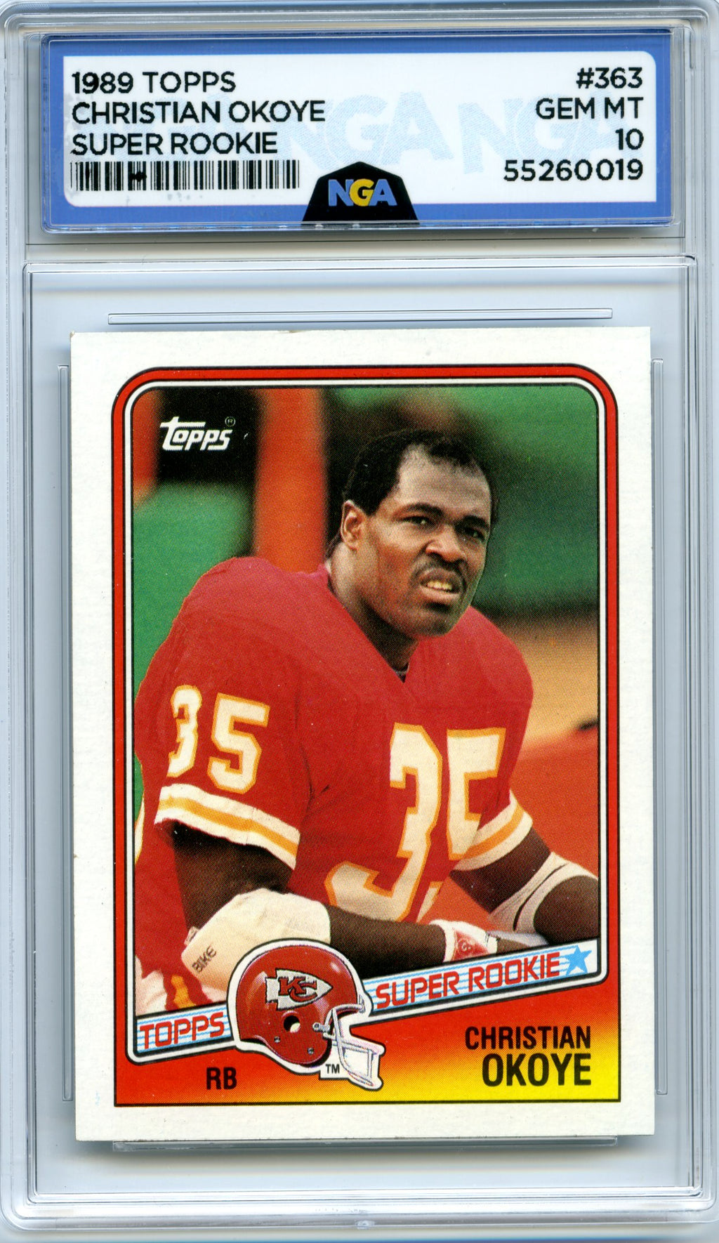 2001 Topps Archives Reserve #15 Christian Okoye NGA 10
