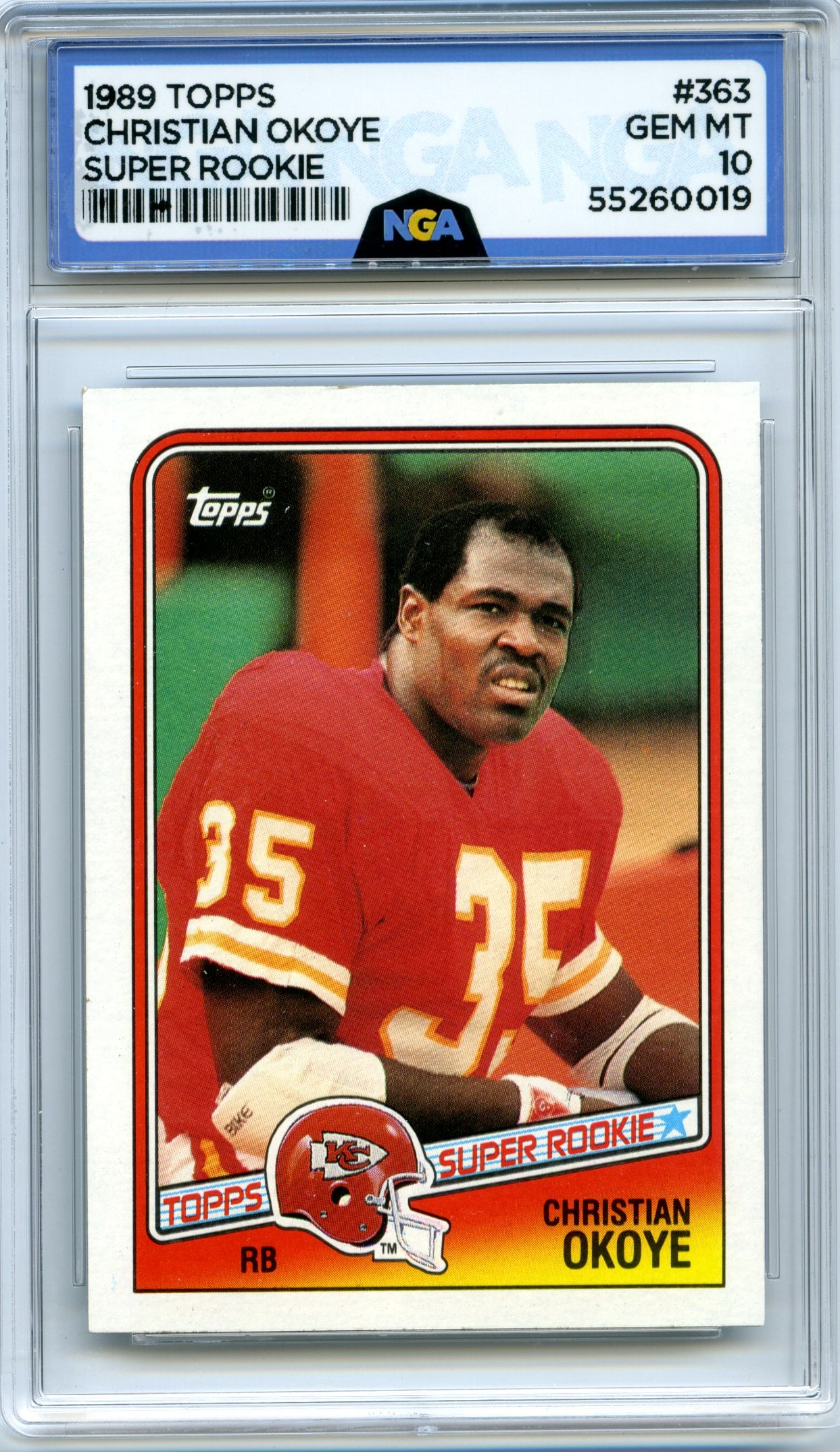 2001 Topps Archives Reserve #15 Christian Okoye NGA 10