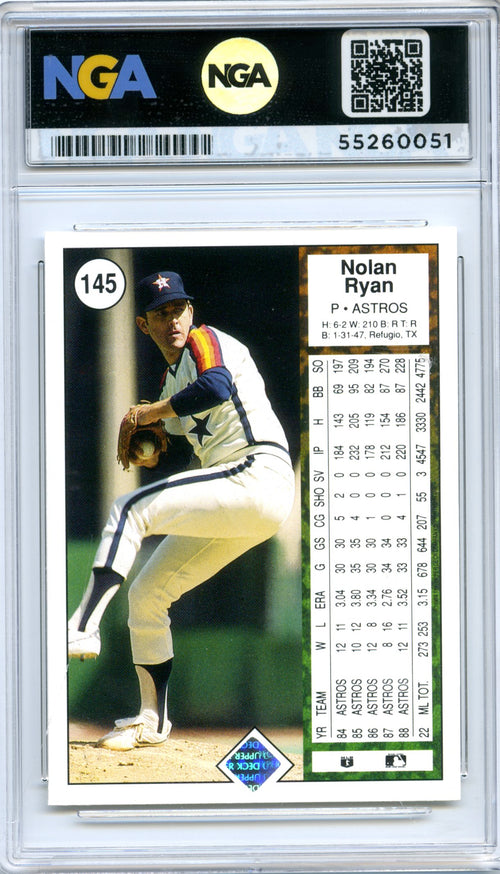 1989 Upper Deck #145 Nolan Ryan NGA 10