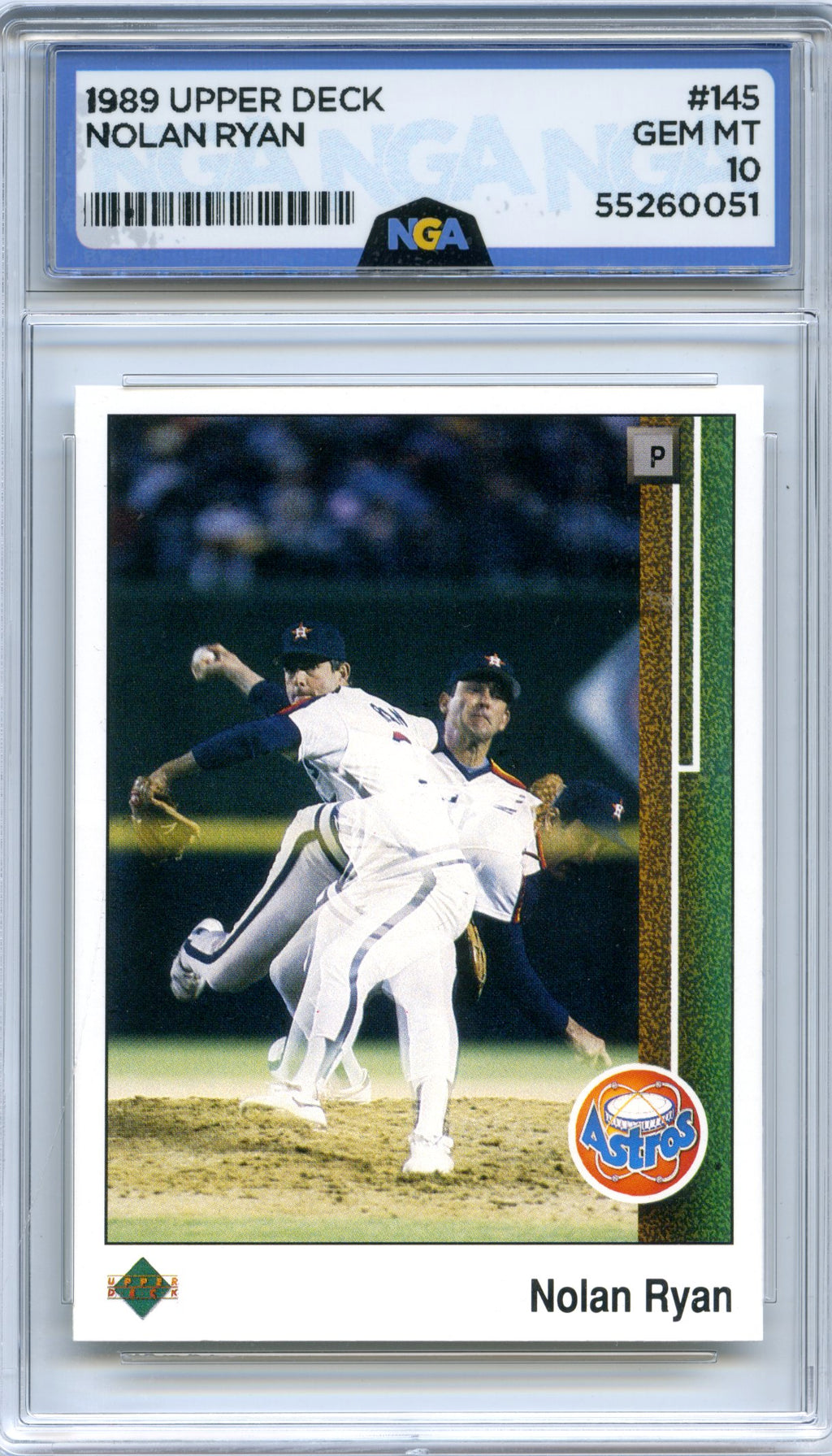1989 Upper Deck #145 Nolan Ryan NGA 10