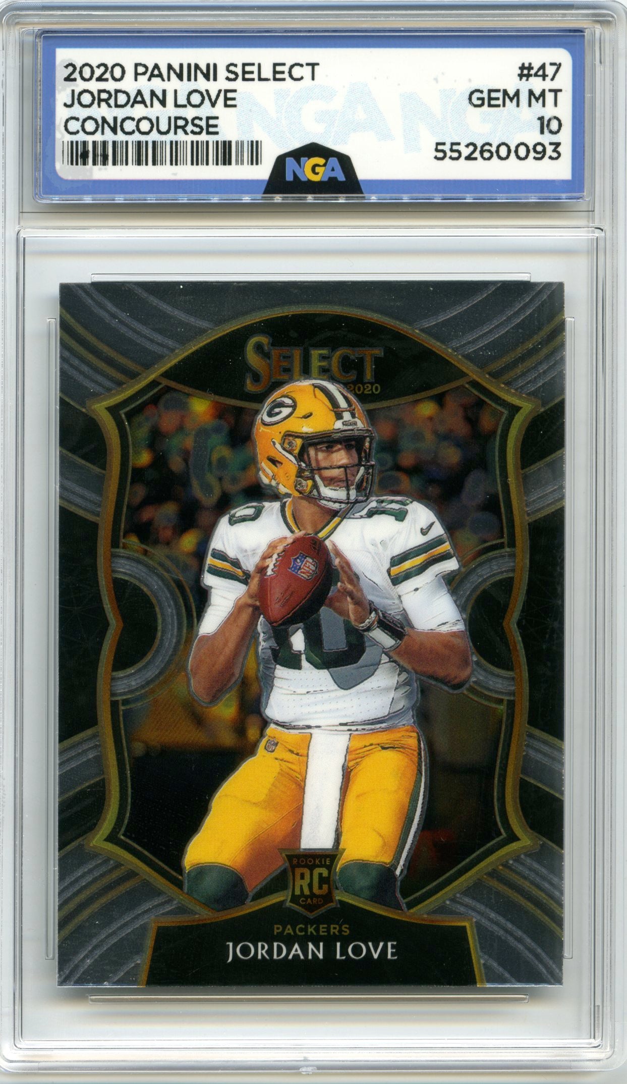 2020 Panini Select #47 Jordan Love NGA 10