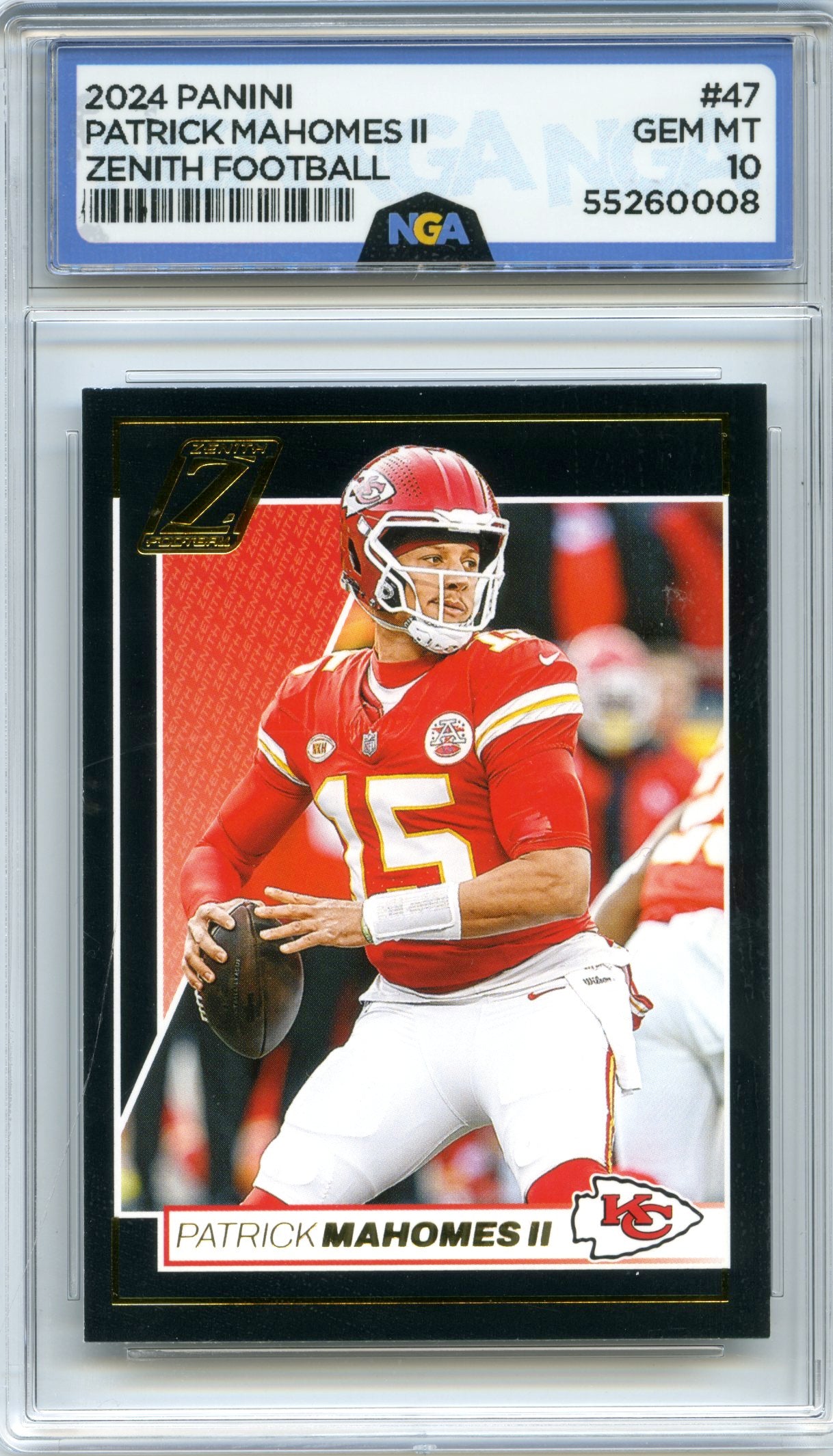 2024 Panini Zenith #47 Patrick Mahomes II NGA 10