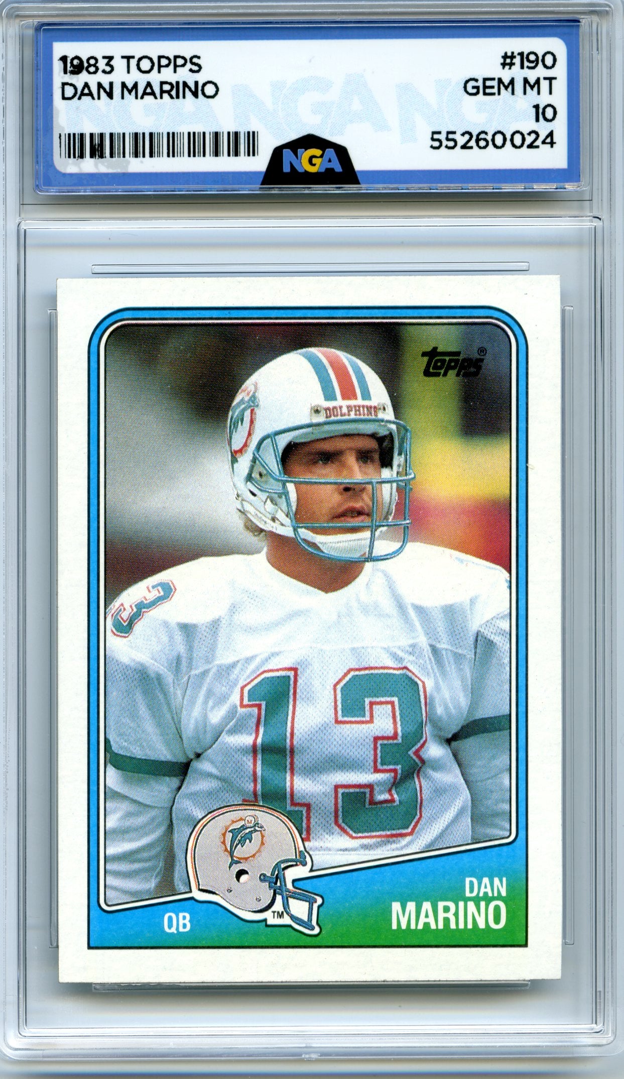1988 Topps #190 Dan Marino NGA 10