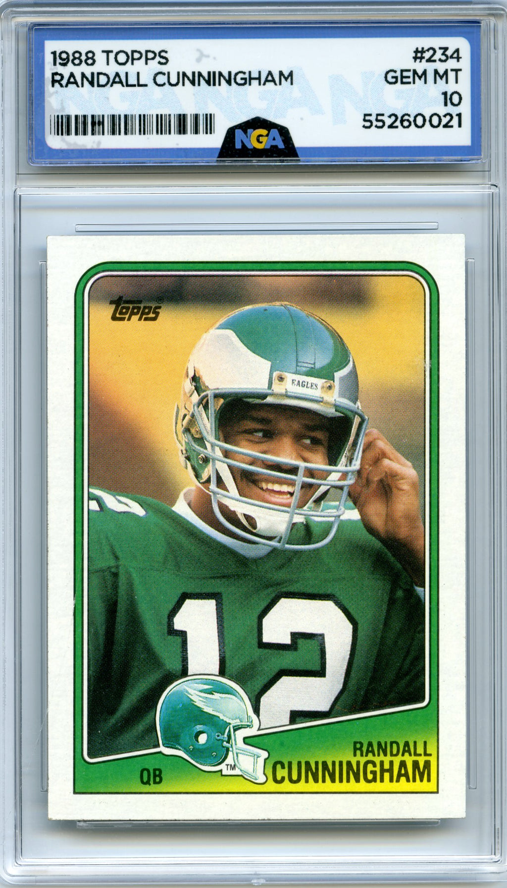 1988 Topps #234 Randall Cunningham NGA 10