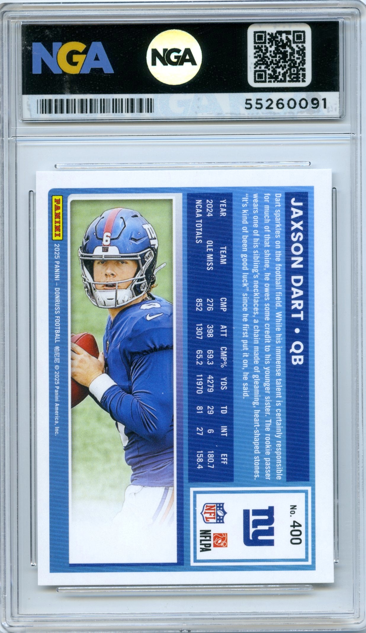 2025 Donruss #400 Jaxson Dart NGA 10