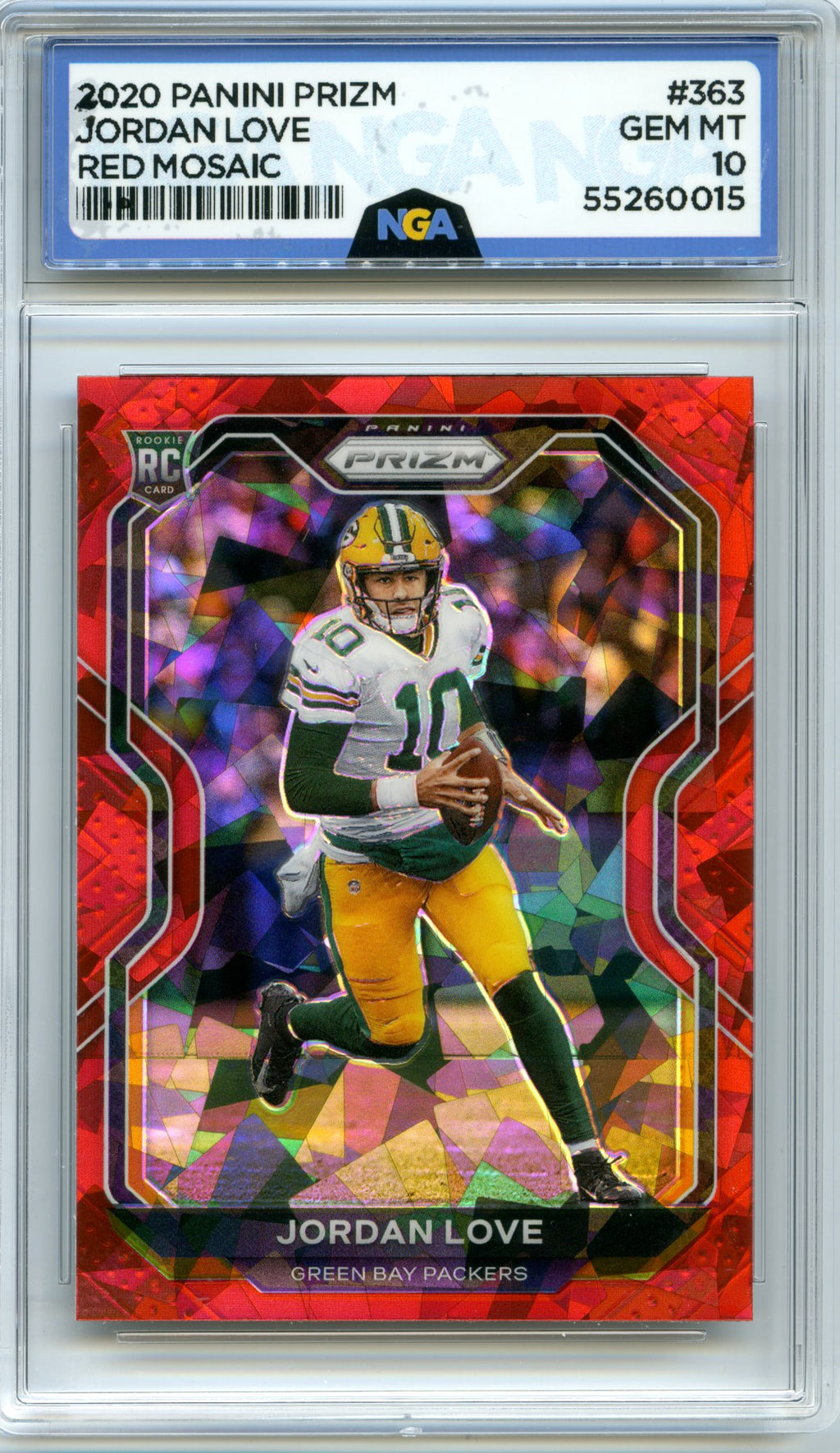 #363 Jordan Love Prizm Red Mosaic