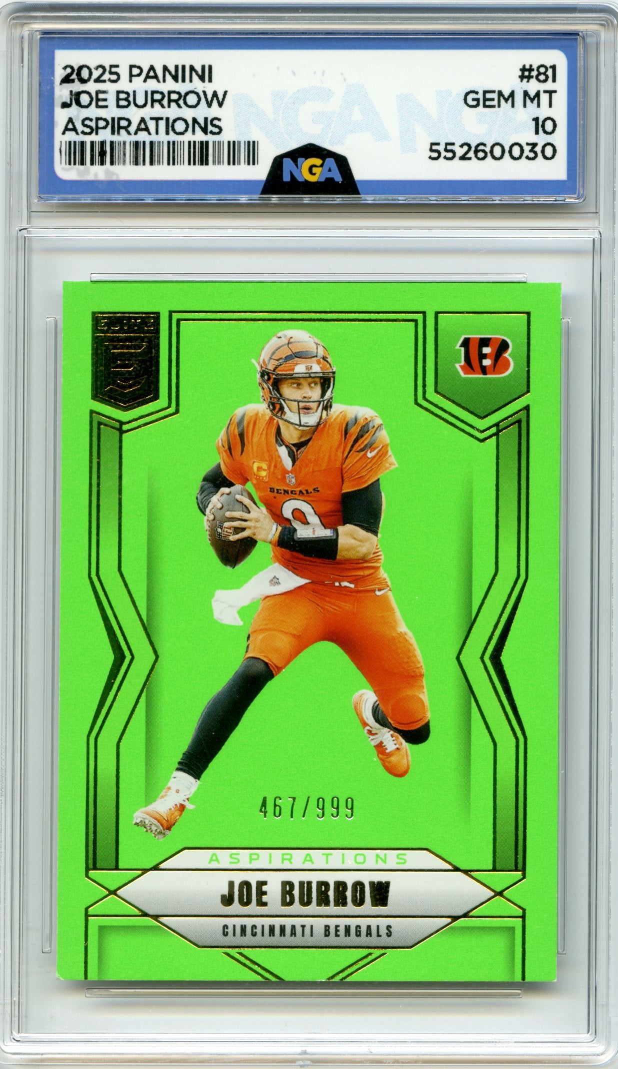 2025 Donruss Elite #81 Joe Burrow NGA 10