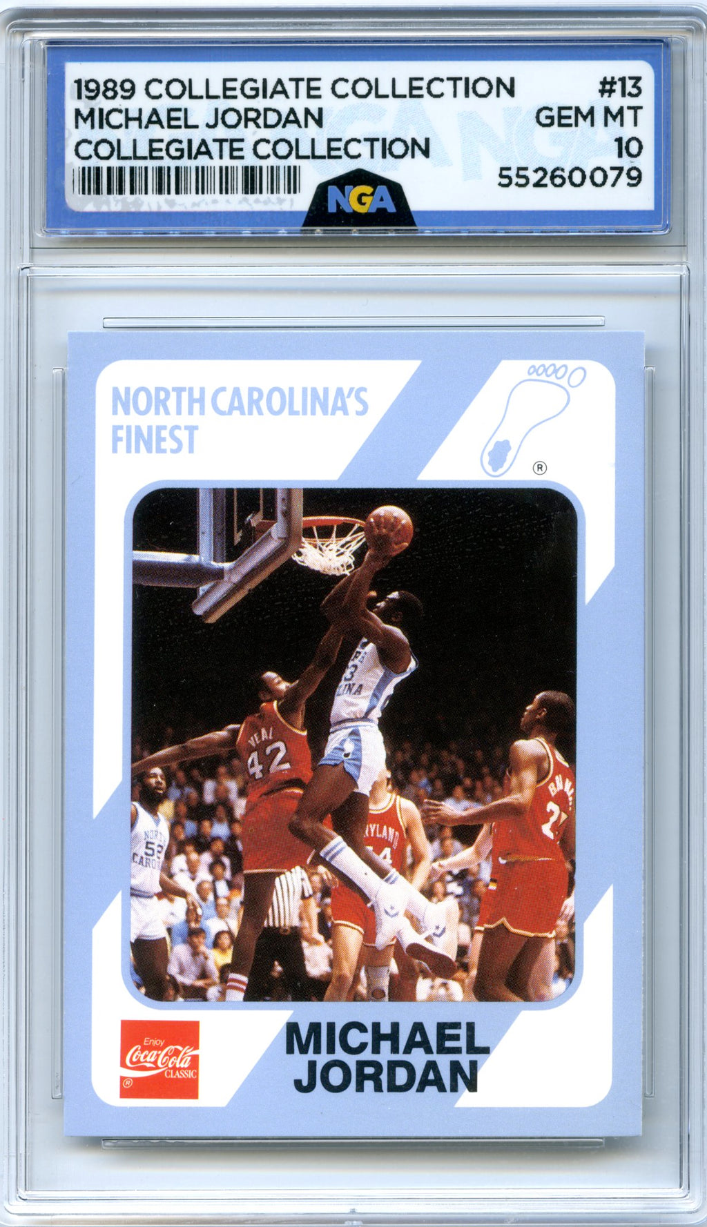 1989 Collegiate Collection North Carolina's Finest #13 Michael Jordan NGA 10