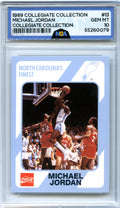 1989 Collegiate Collection North Carolina's Finest #13 Michael Jordan NGA 10