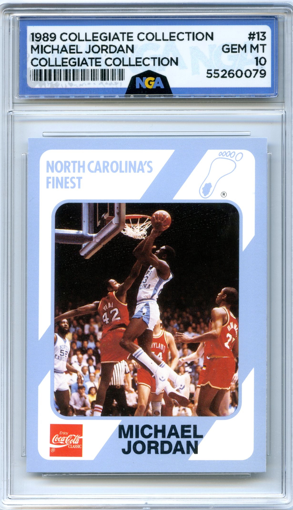 1989 Collegiate Collection North Carolina's Finest #13 Michael Jordan NGA 10