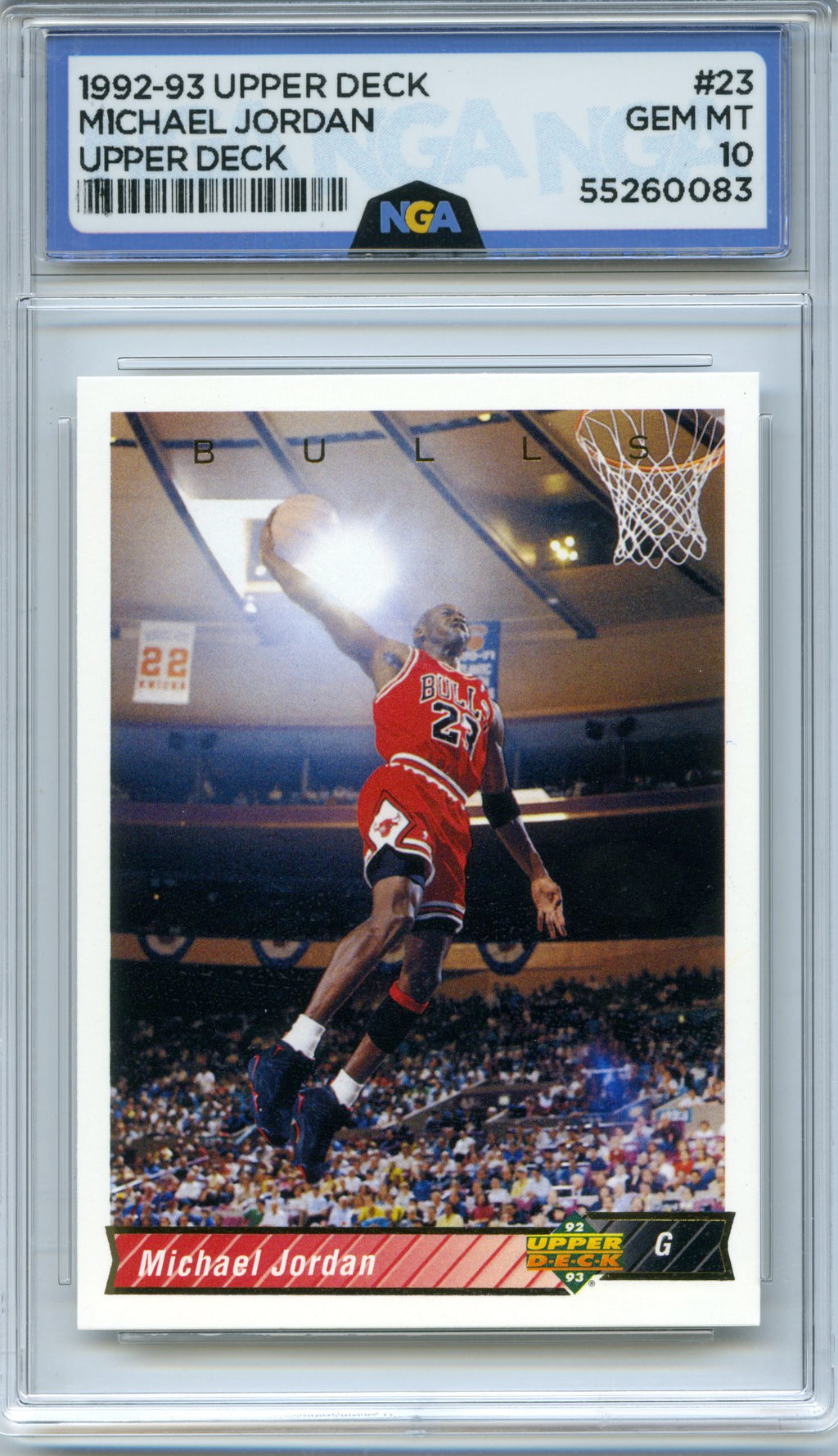 1992-93 Upper Deck #23 Michael Jordan NGA 10