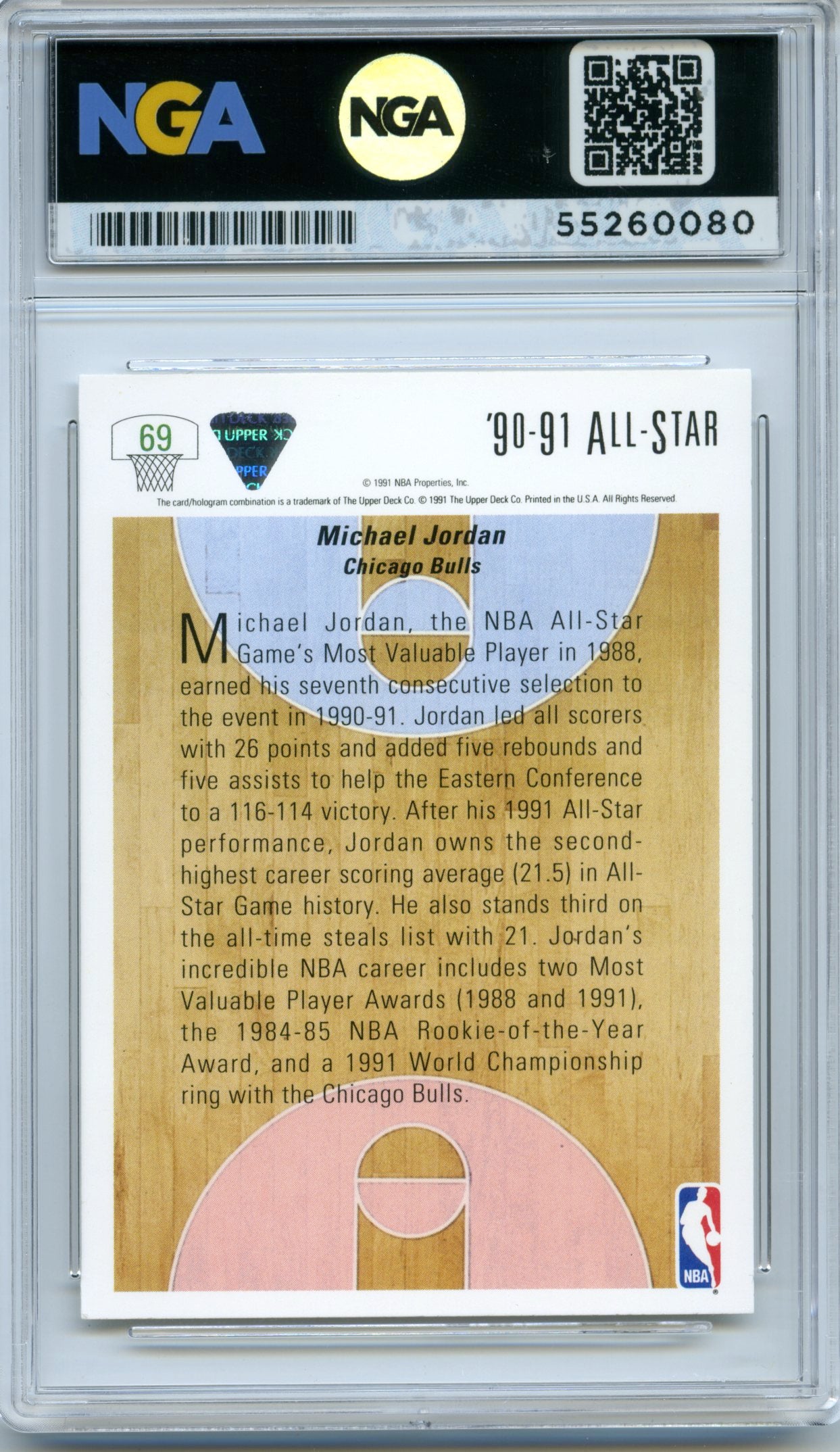 1991-92 Upper Deck #69b Michael Jordan NGA 10