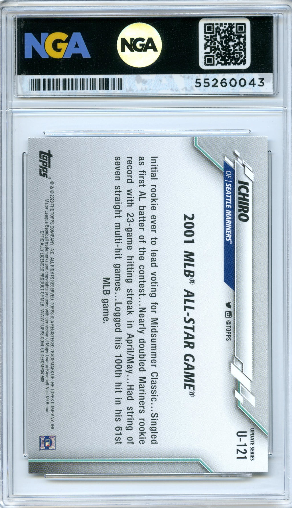 2020 Topps Update #U-121 Ichiro NGA 10