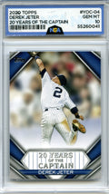 2020 Topps Update #YOC-04 Derek Jeter 20 Years of The Captain NGA 10