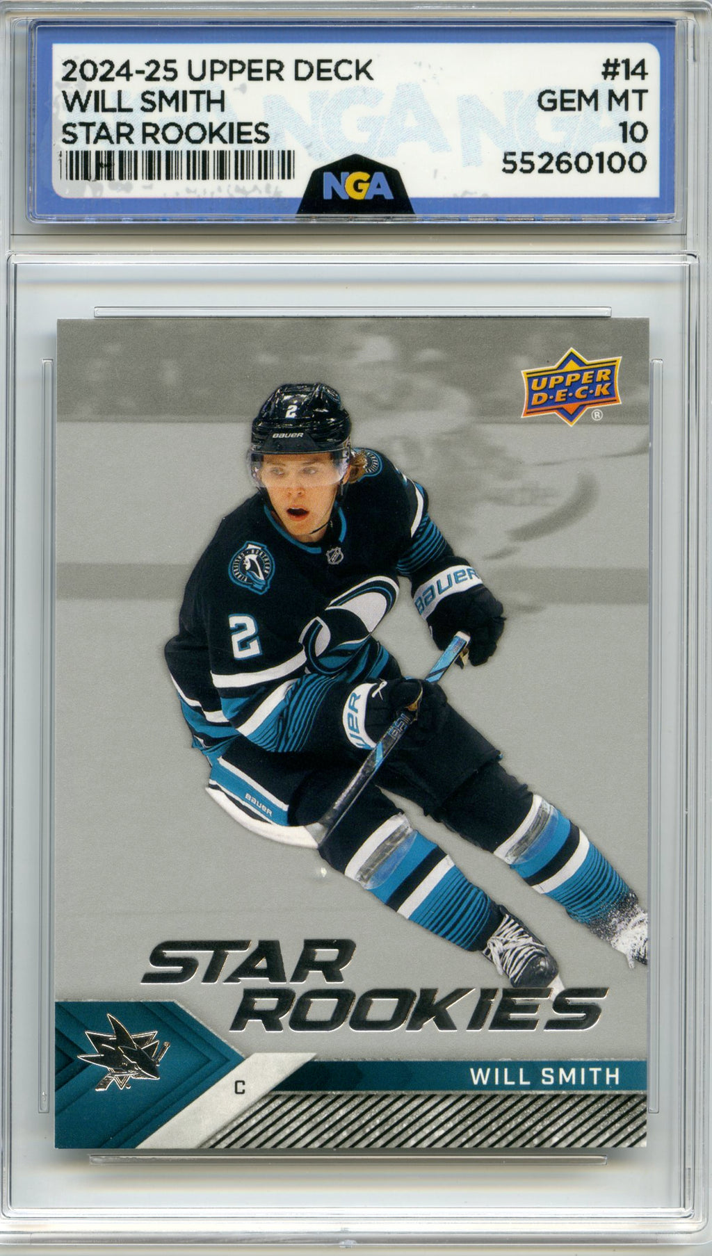 2024-25 Upper Deck NHL Star Rookies Box Set #14 Will Smith NGA 10