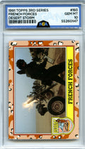 1991 Topps Desert Storm #193 French Forces NGA 10