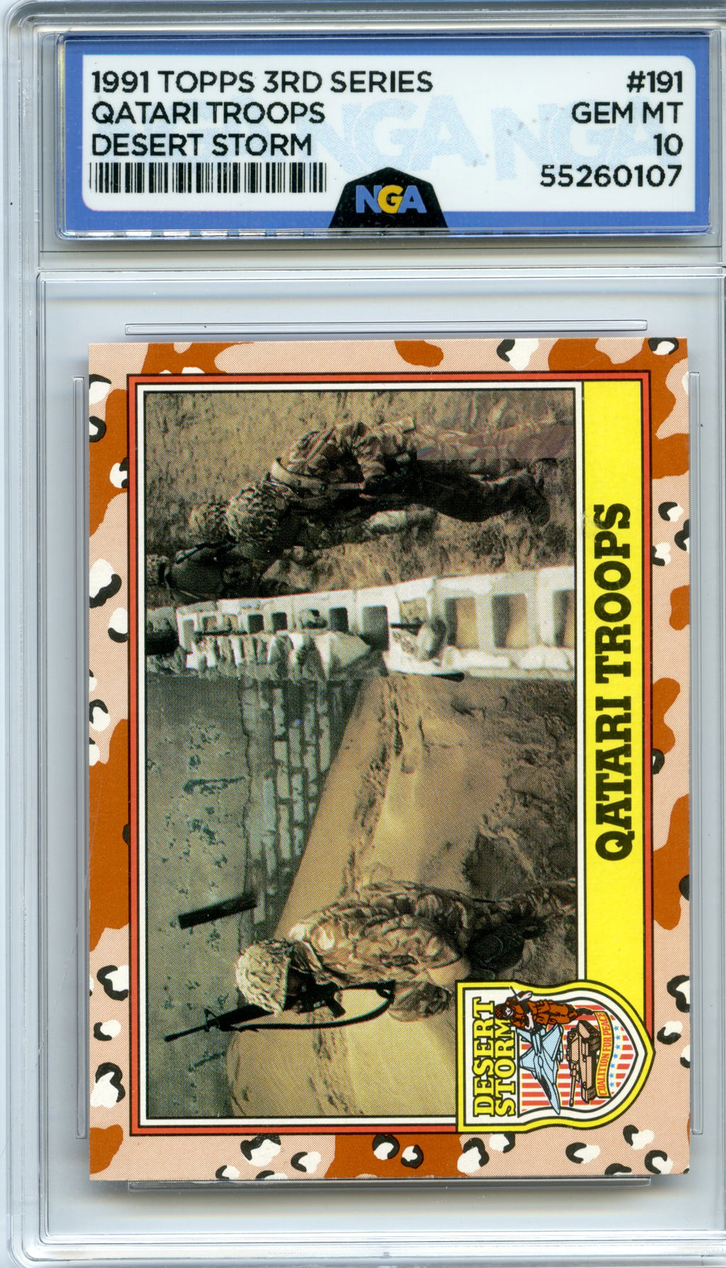 1991 Topps Desert Storm #191 Qatari Troops NGA 10
