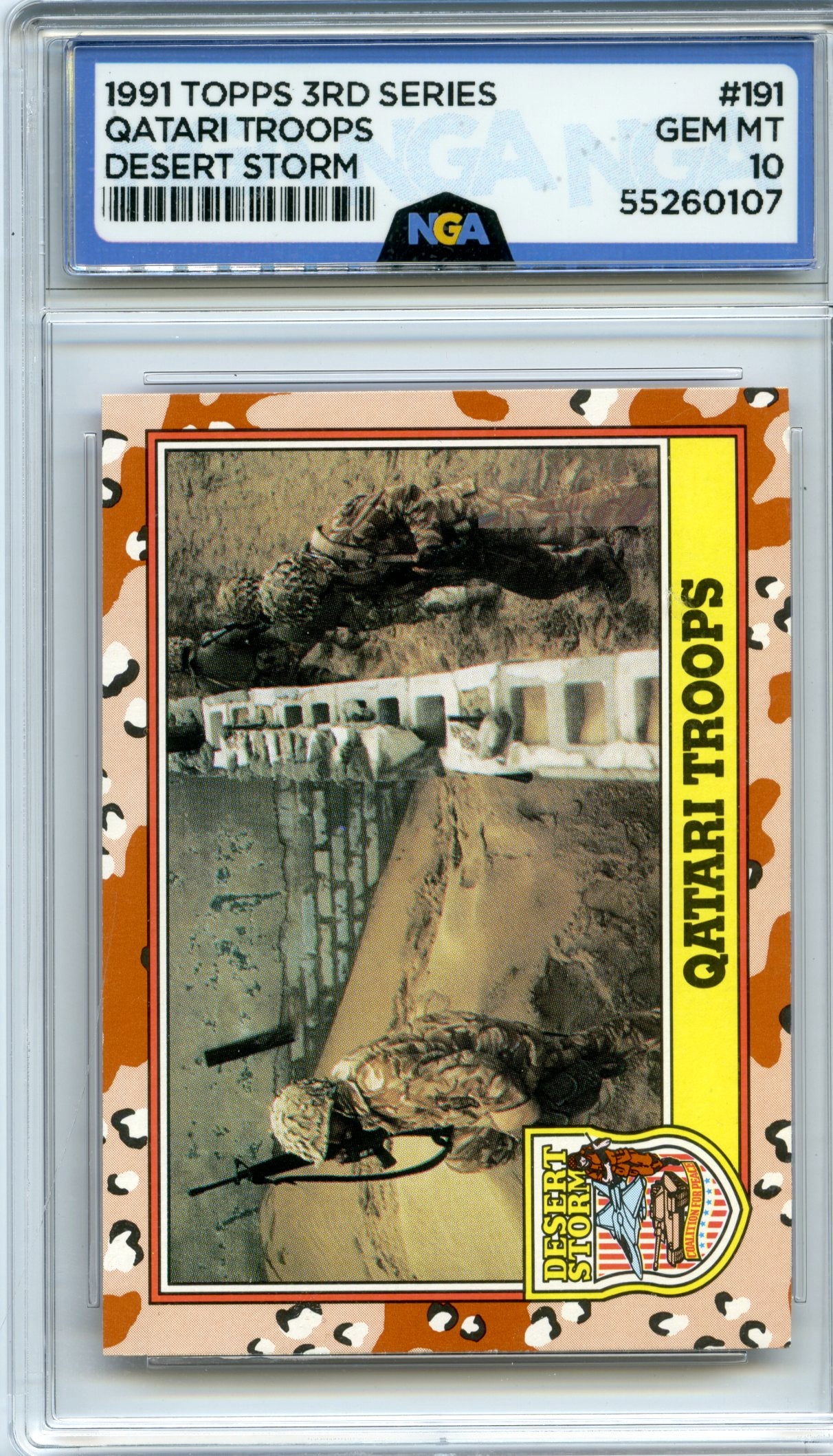 1991 Topps Desert Storm #191 Qatari Troops NGA 10