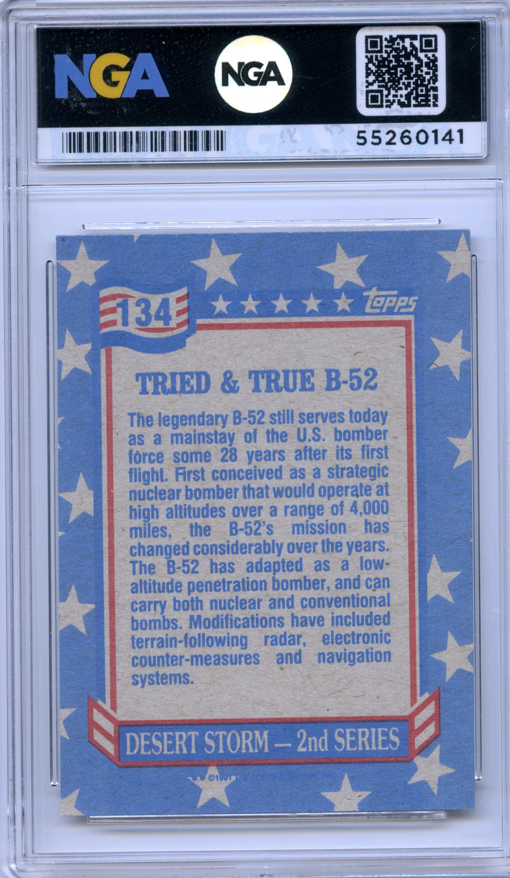 1991 Topps Desert Storm #130 UH-60A NGA 10