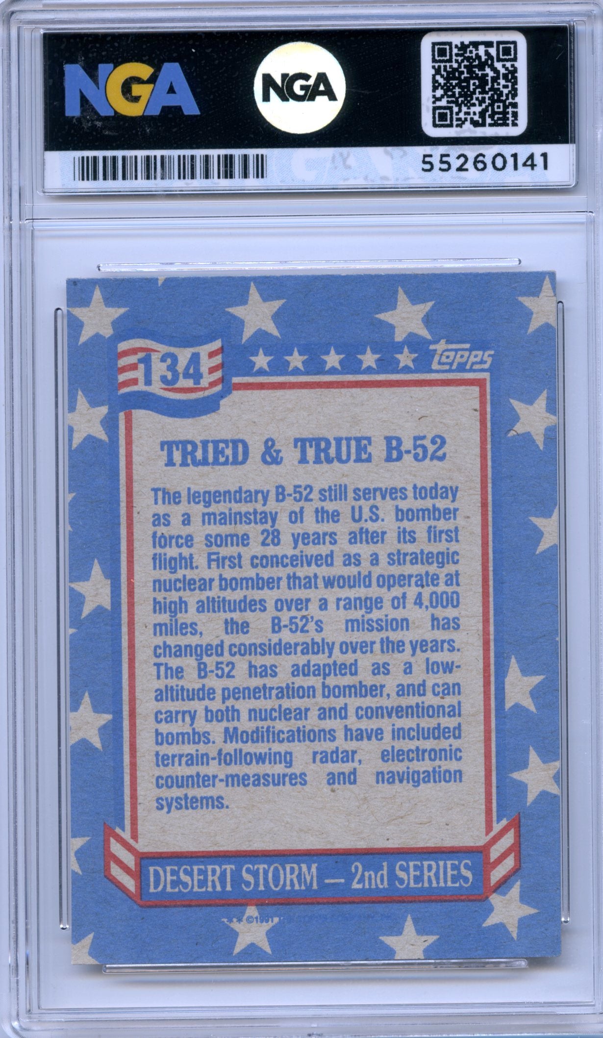 1991 Topps Desert Storm #130 UH-60A NGA 10