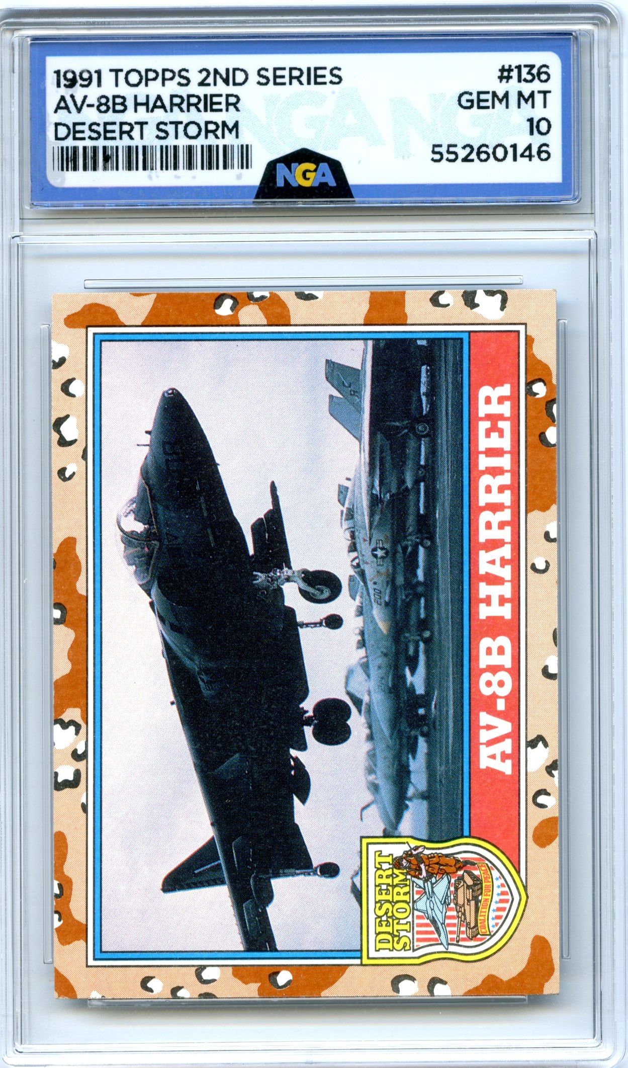 1991 Topps Desert Storm #136 AV-8B Harrier NGA 10