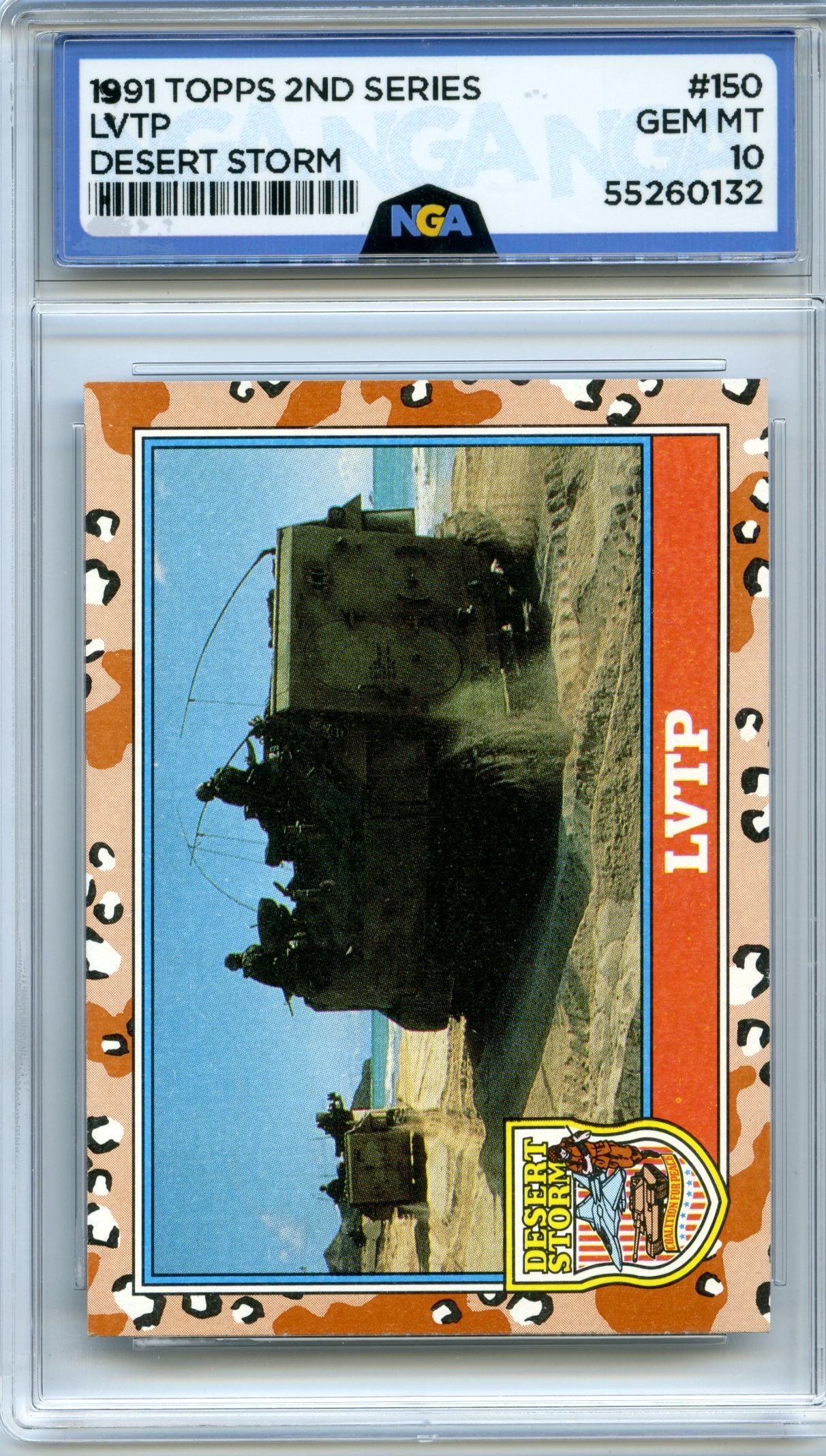 1991 Topps Desert Storm #150 LVTP NGA 10