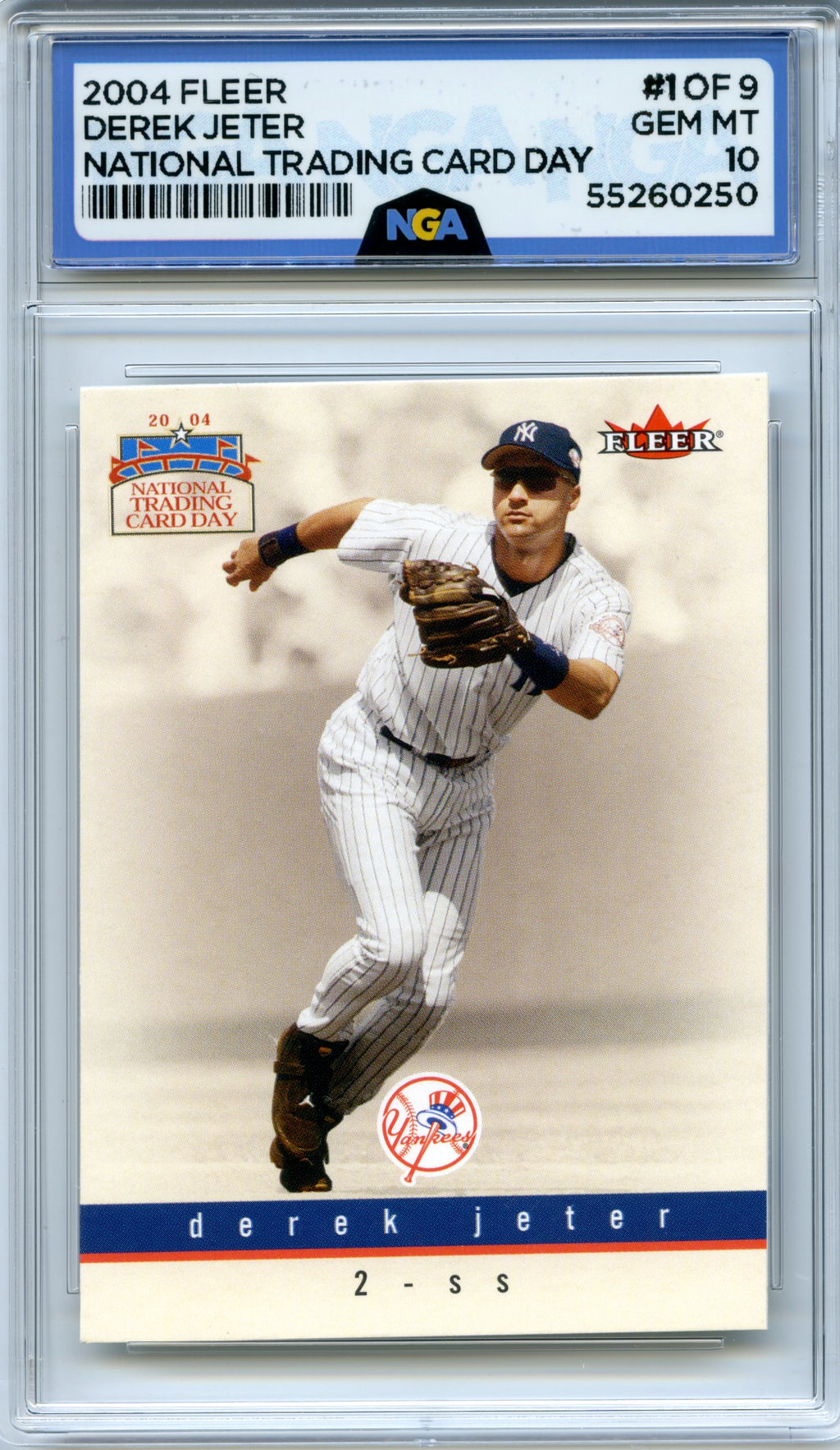 2004 National Trading Card Day #1 Derek Jeter NGA 10