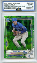 2021 Bowman Chrome #BCP-193 Bobby Witt Jr. Prospects Green Refractor NGA 10 #/99
