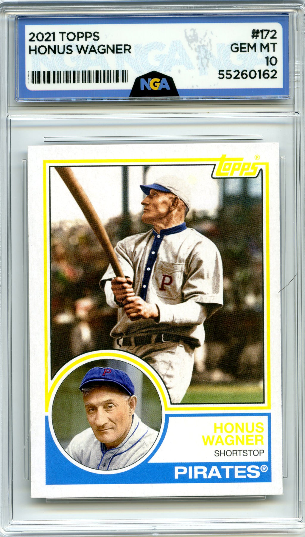 2021 Topps Archives #172 Honus Wagner Silver NGA 10 #/99